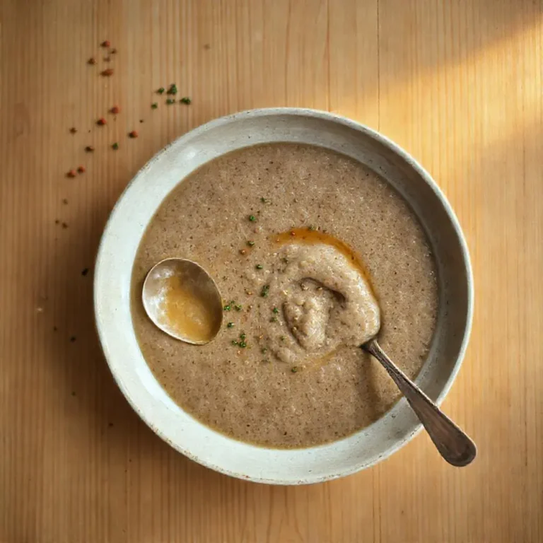 Homemade buckwheat porridge served in a cozy morning kitchen setting
