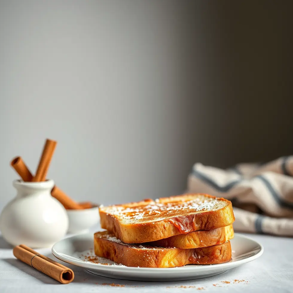 Delicious cinnamon toast ready to eat