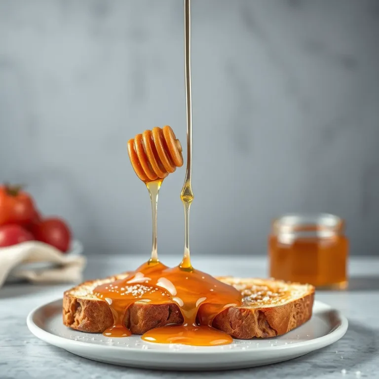 Delicious honey toast ready to eat