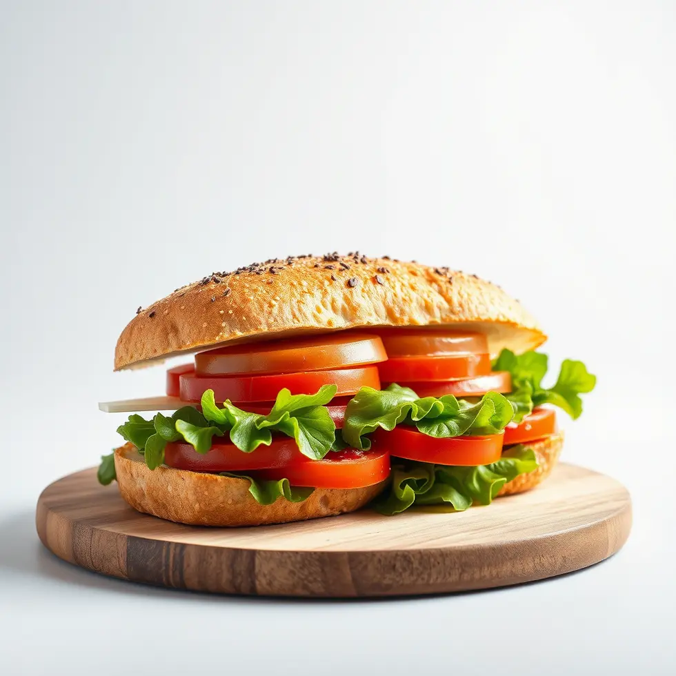 Delicious open-faced sandwich ready to eat