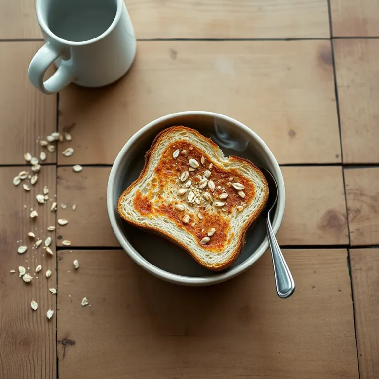 Homemade open-faced sandwich served in a cozy morning kitchen setting
