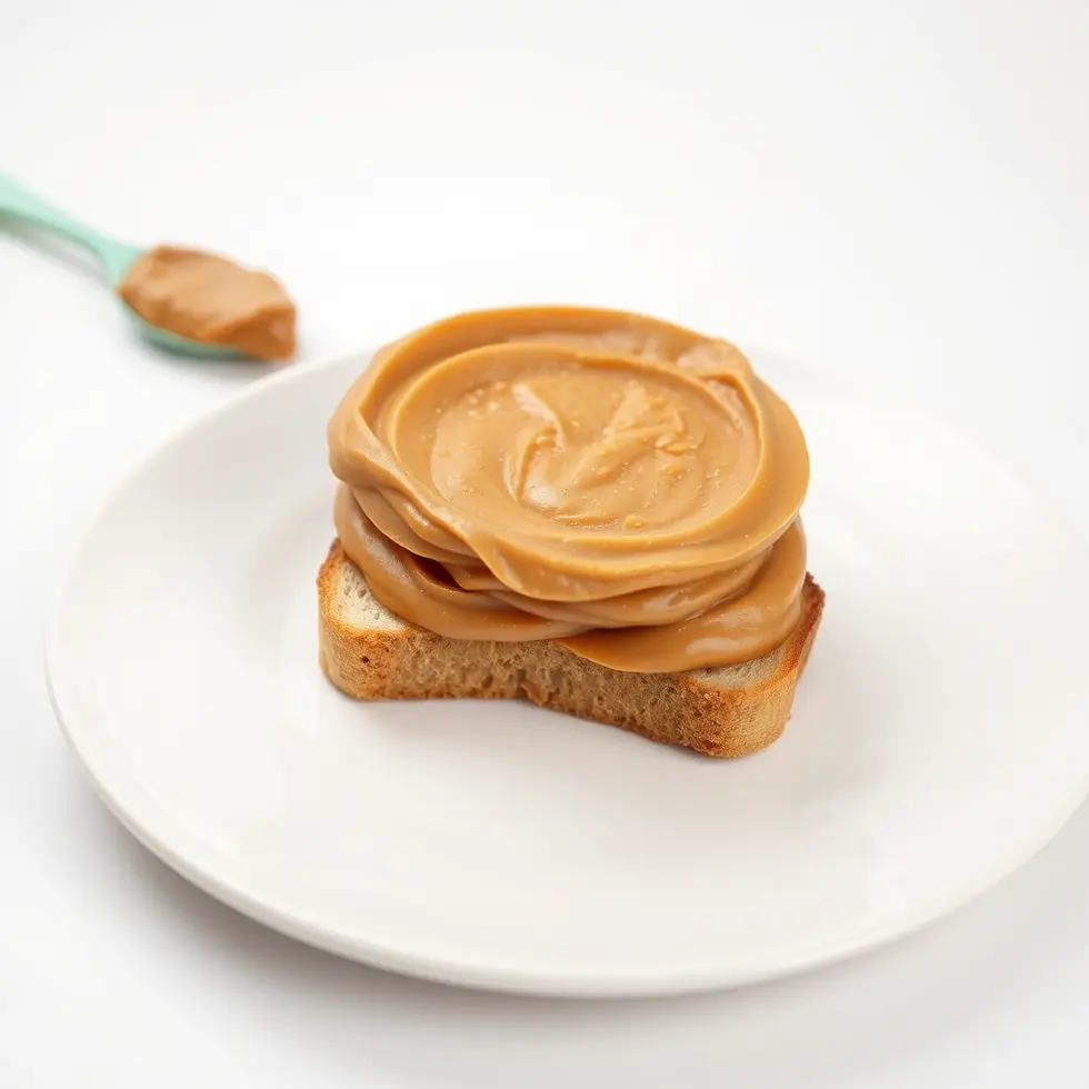 Delicious peanut butter toast ready to eat