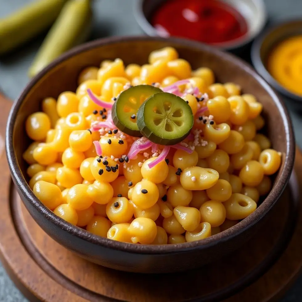 Preparing cheeseburger mac and cheese recipe in a home kitchen