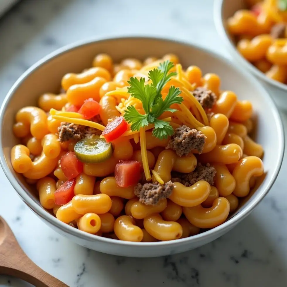 cheeseburger mac and cheese recipe with cheeseburger mac and cheese, hamburger mac and cheese, cheeseburger pasta, groun