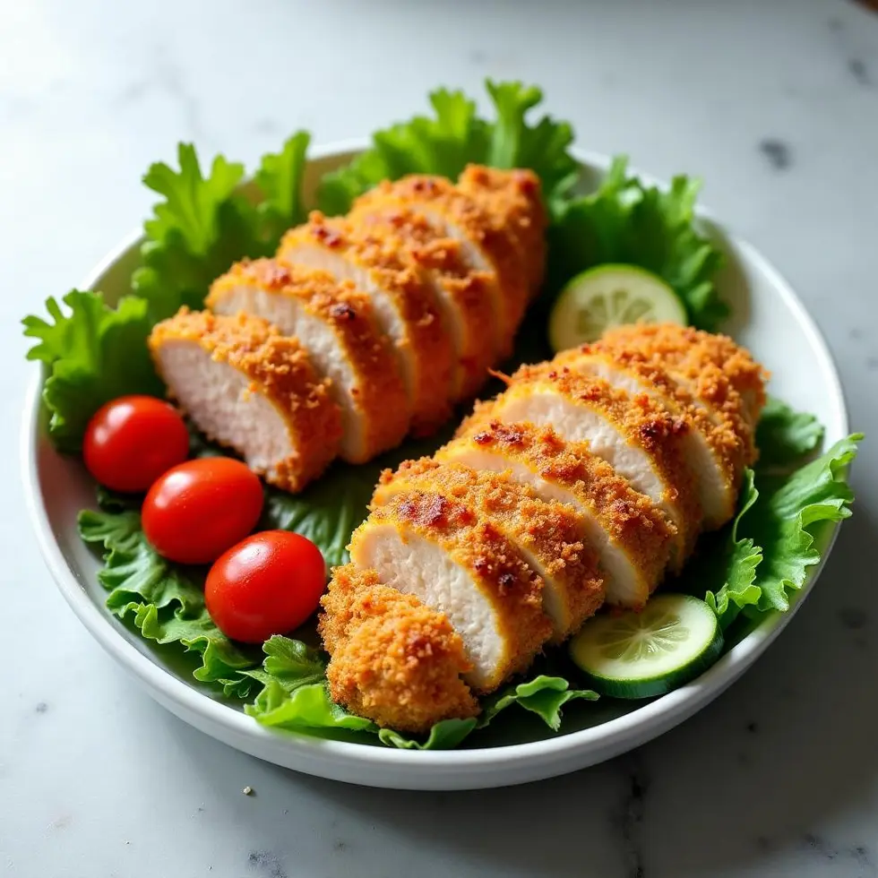 Preparing chicken breast recipes air fryer in a home kitchen