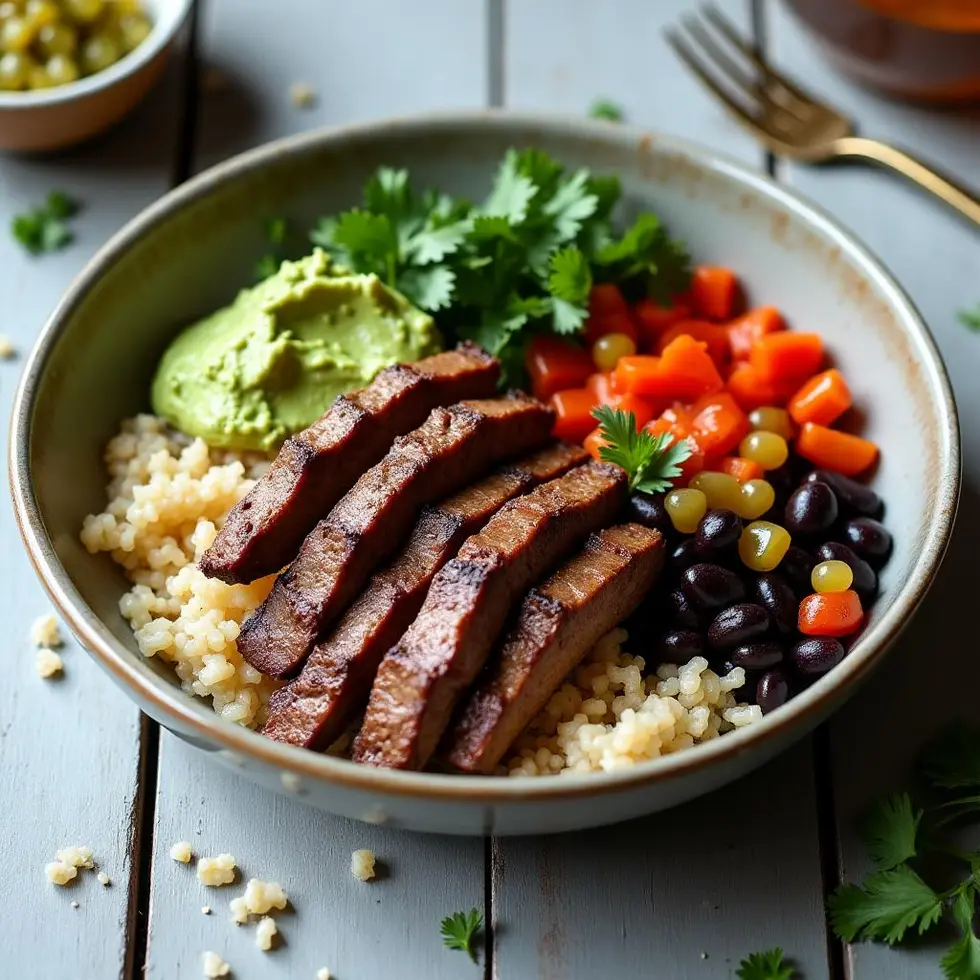 Preparing copycat chipotle bowl in a home kitchen