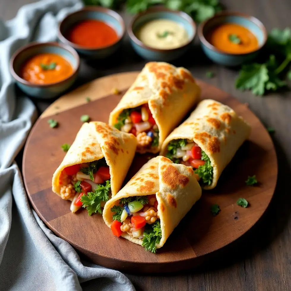 Preparing crispy chicken wrap recipe in a home kitchen