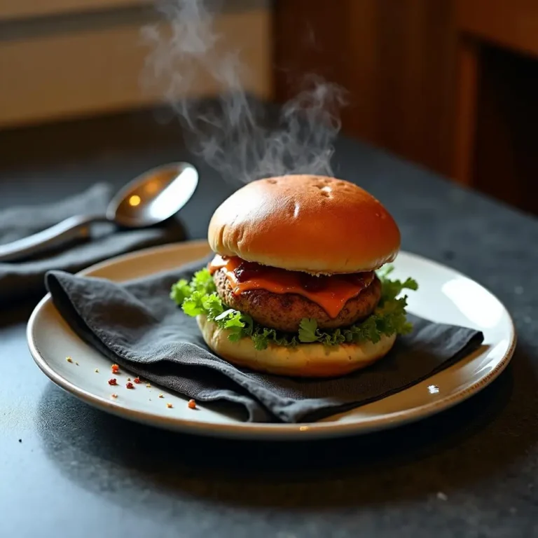 Homemade crispy smash burger recipe homemade served in a restaurant-style home plating setting