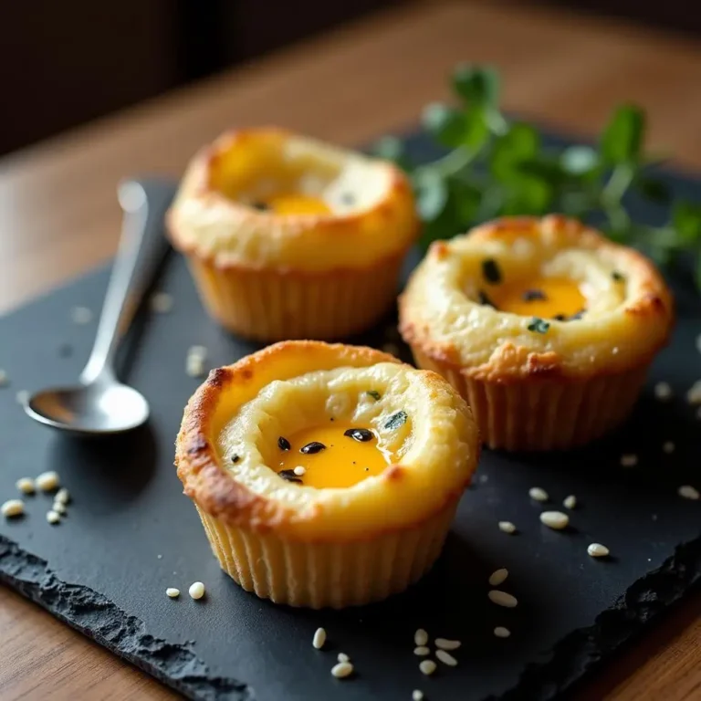 Homemade egg muffins served in a restaurant-style home plating setting