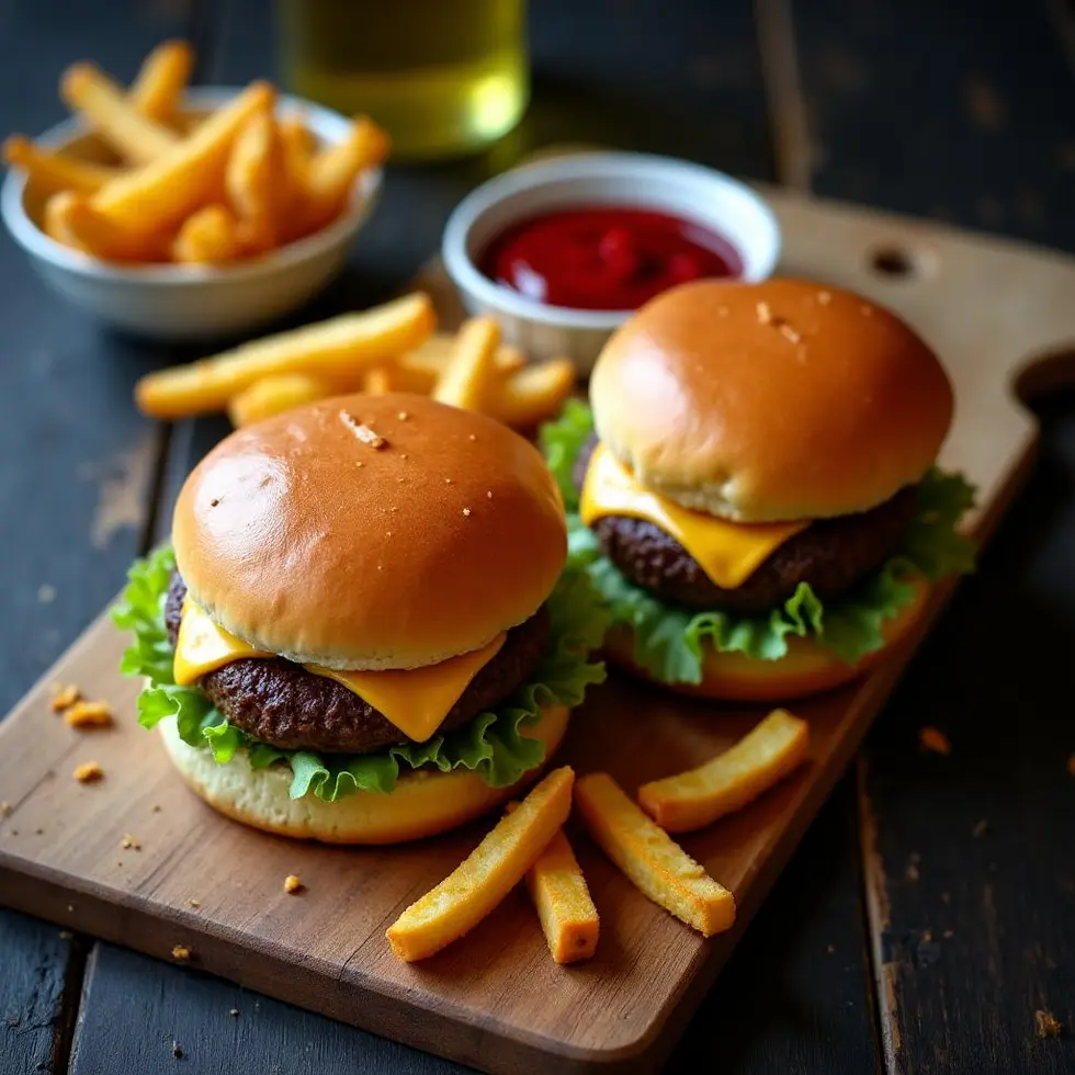 Preparing juicy cheeseburger recipe in a home kitchen