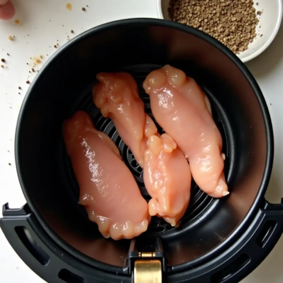 air fryer wings served on a casual kitchen table