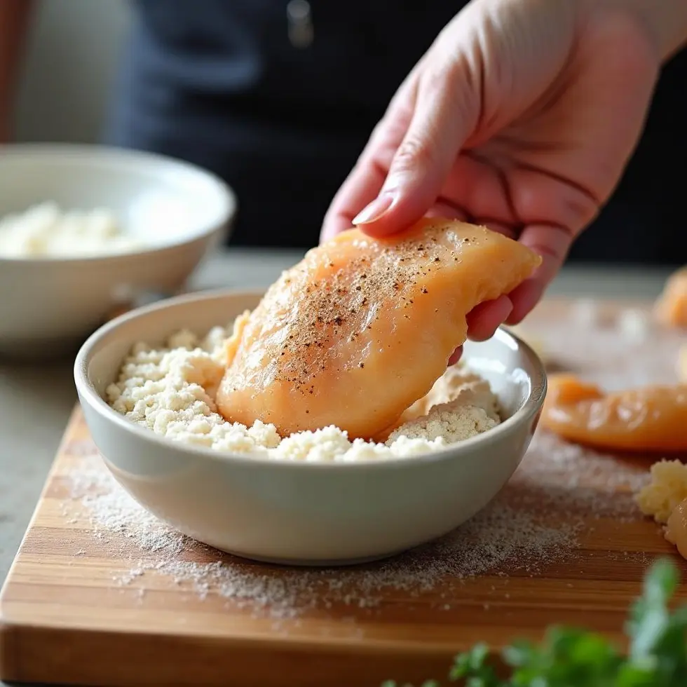 chick fil a chicken copycat served on a casual kitchen table