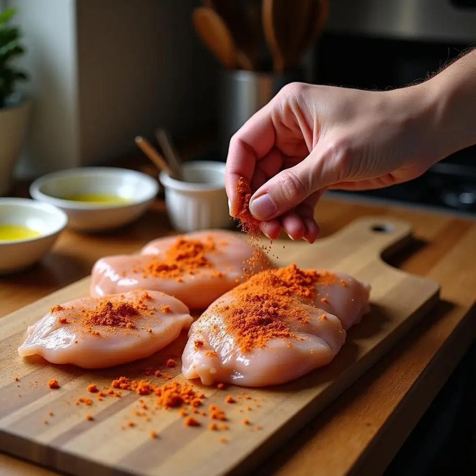 chicken breast recipes air fryer served on a casual kitchen table