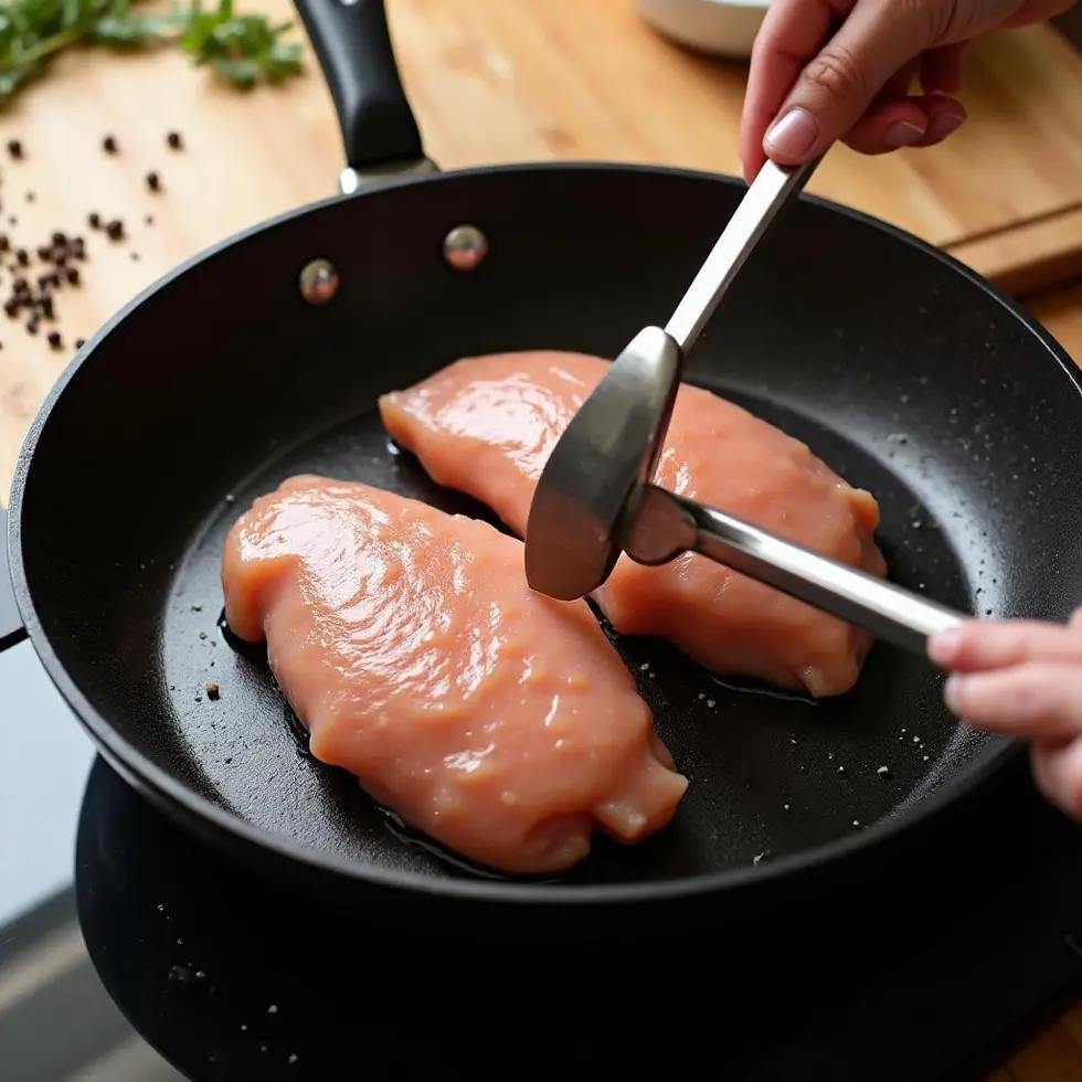 chicken thigh pan recipe served on a casual kitchen table