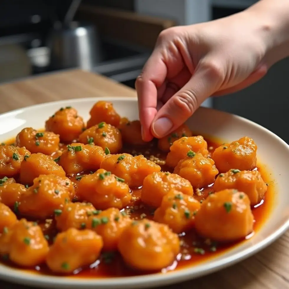 copycat panda express orange chicken recipe served on a casual kitchen table
