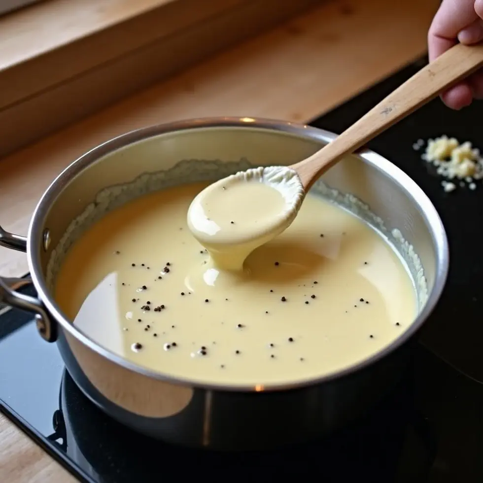 fettuccine recipe easy served on a casual kitchen table