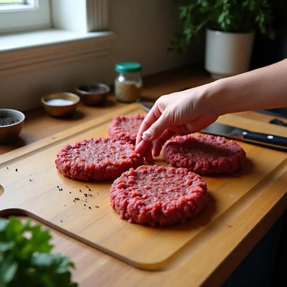 juicy cheeseburger recipe served on a casual kitchen table