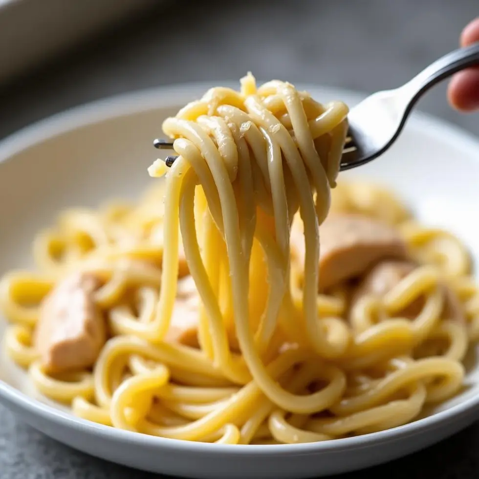 Preparing olive garden chicken alfredo copycat in a home kitchen