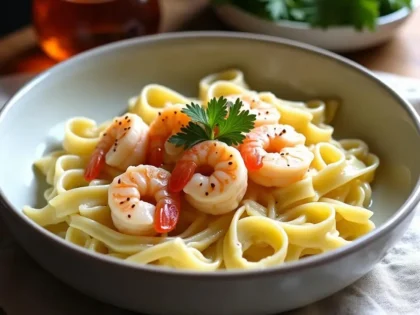 Simple Shrimp Alfredo Recipe for a Creamy Pasta Dinner recipe