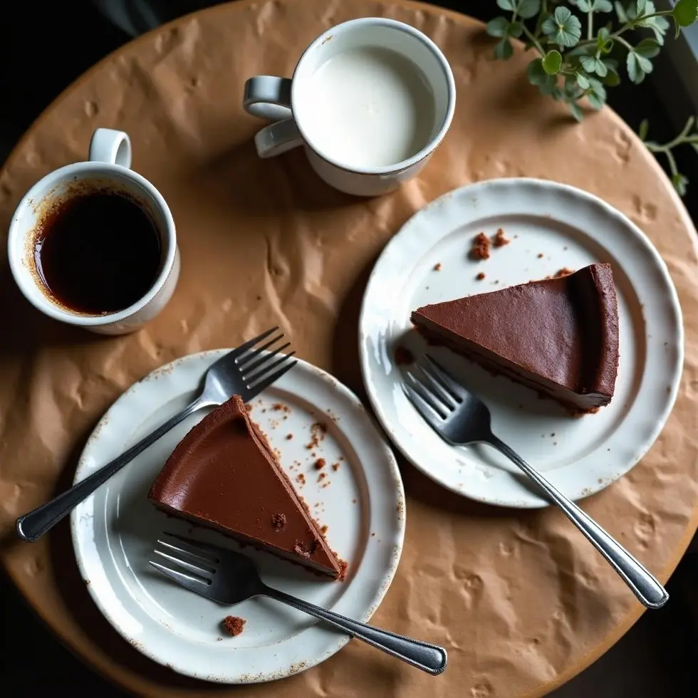 Preparing cheesecake factory chocolate mousse cheesecake copycat in a home kitchen