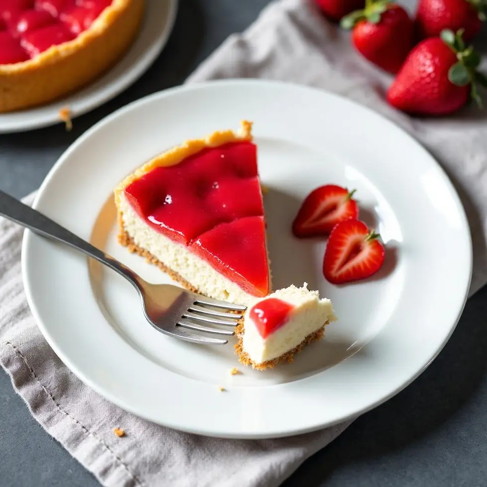 Preparing cheesecake factory strawberry cheesecake copycat in a home kitchen