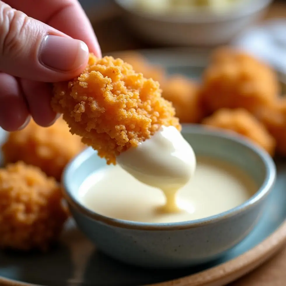 Preparing chick fil a chicken nugget copycat recipe in a home kitchen
