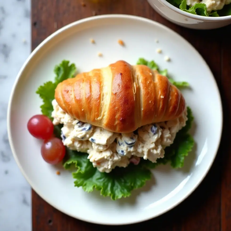 Preparing chicken salad chick classic carol recipe in a home kitchen