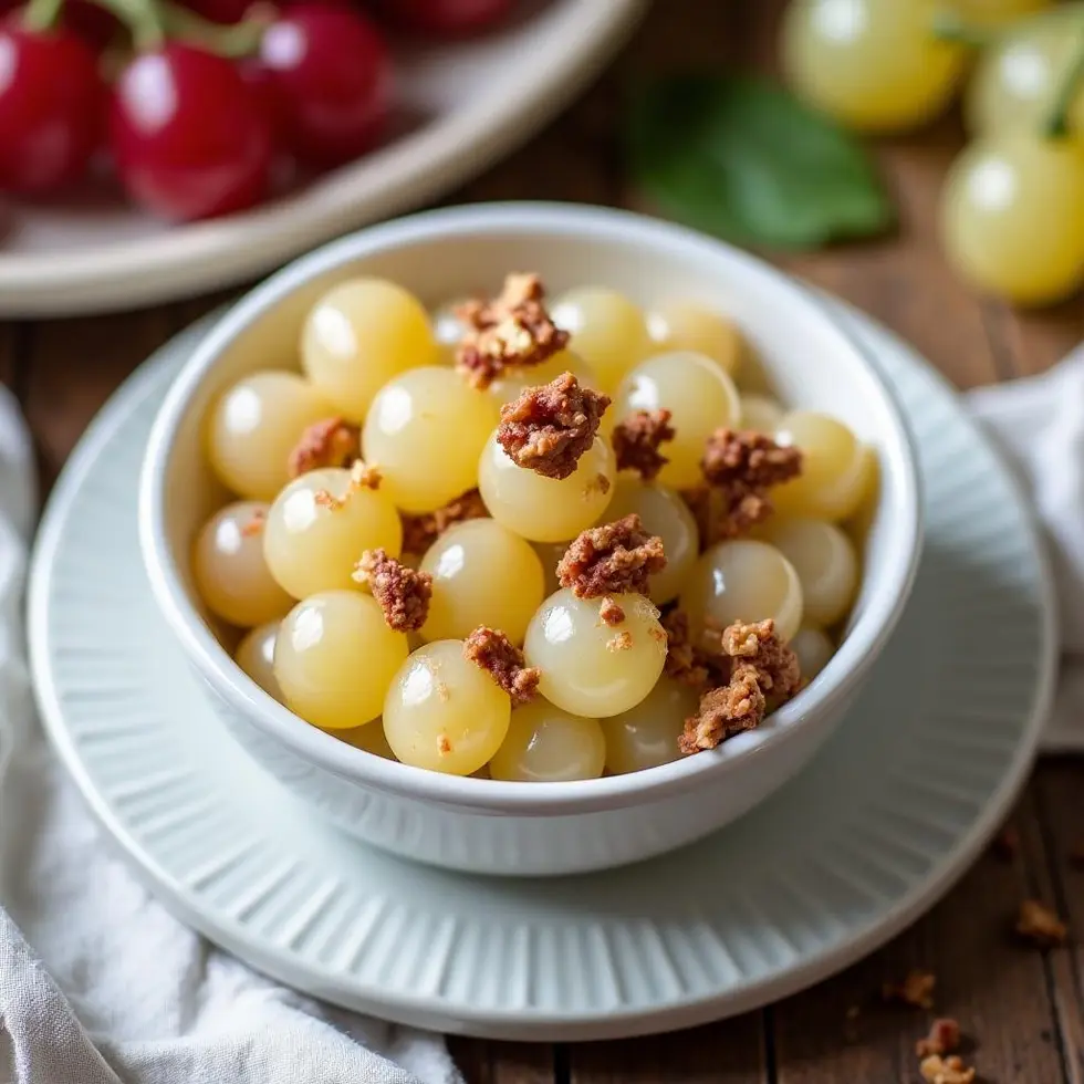 Preparing chicken salad chick grape salad recipe in a home kitchen