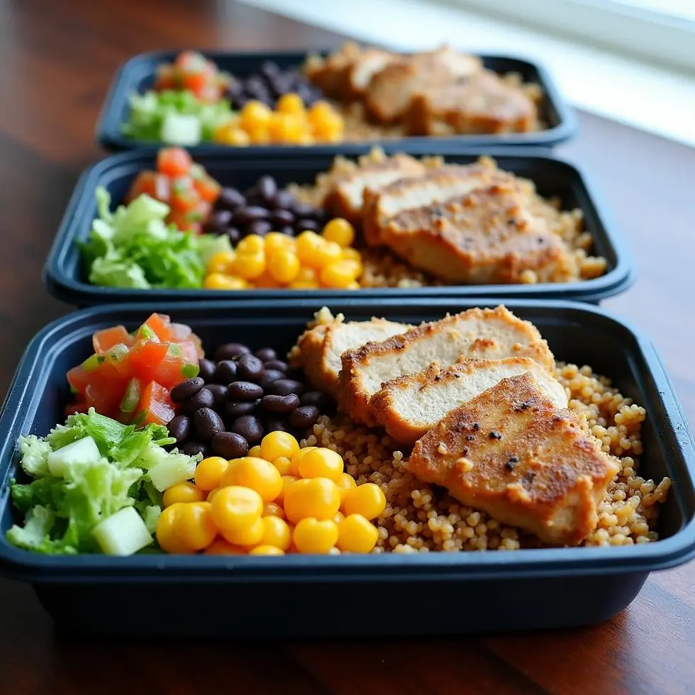 Preparing chipotle chicken burrito bowl recipe in a home kitchen