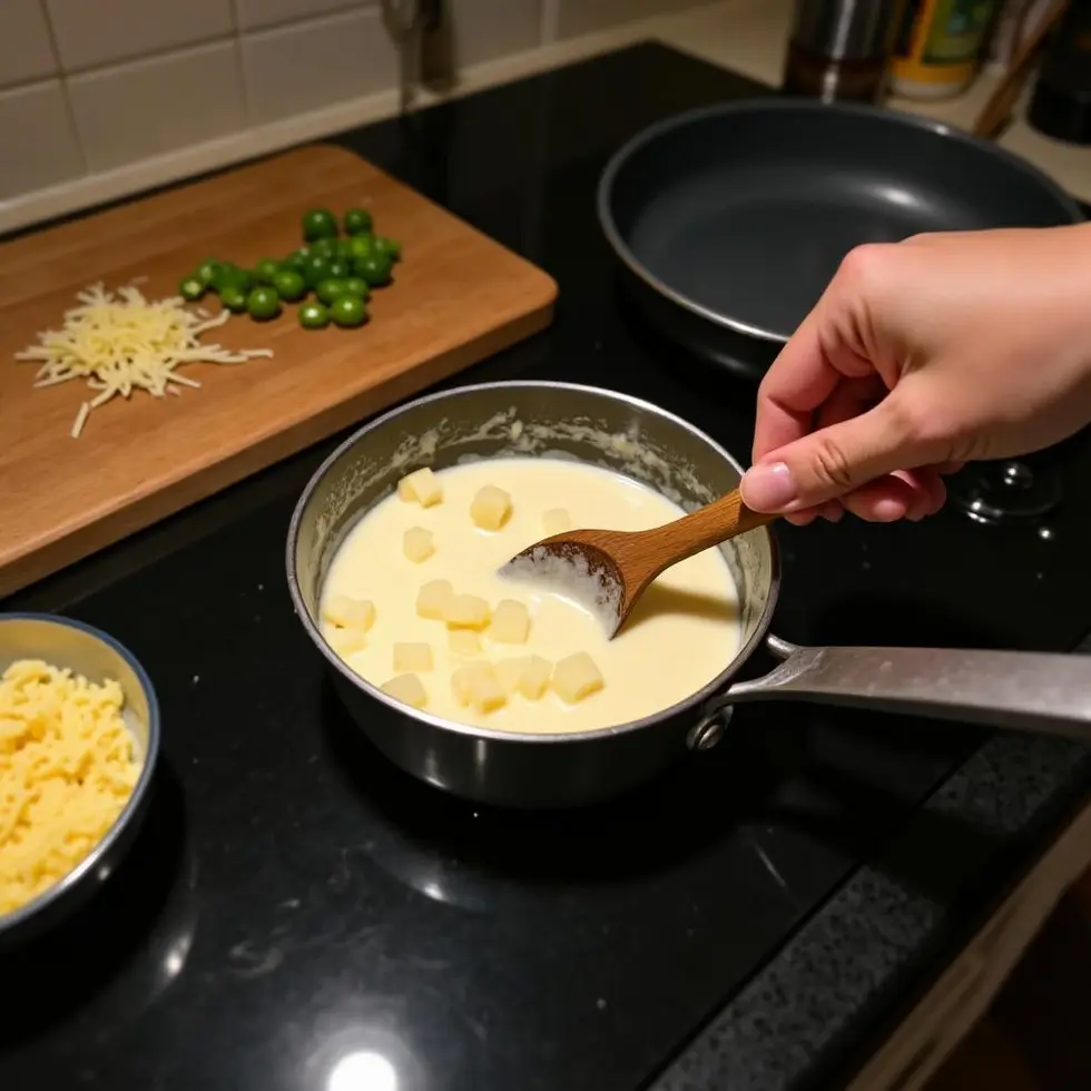 chipotle queso blanco copycat served on a casual kitchen table