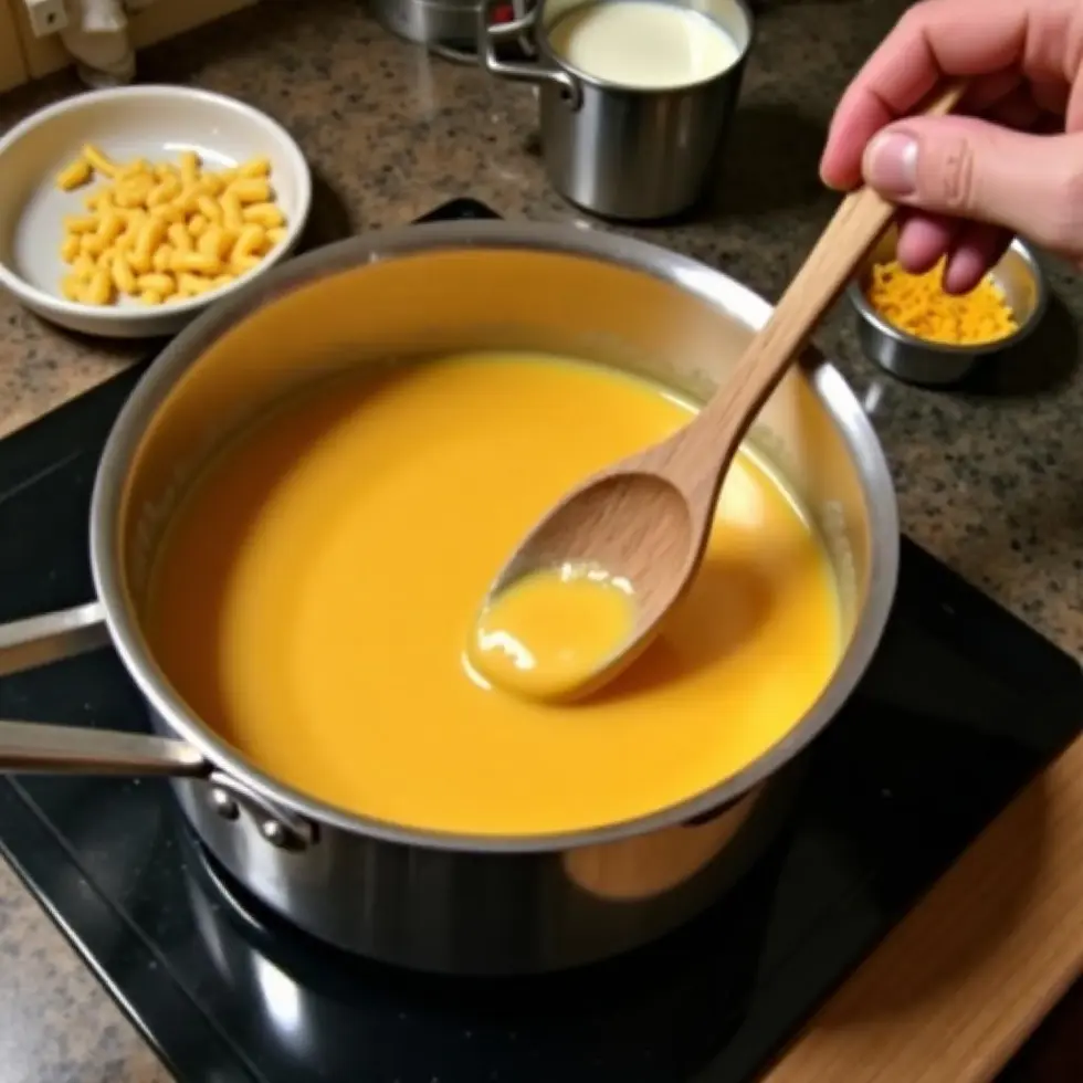 copycat chick fil a mac and cheese served on a casual kitchen table