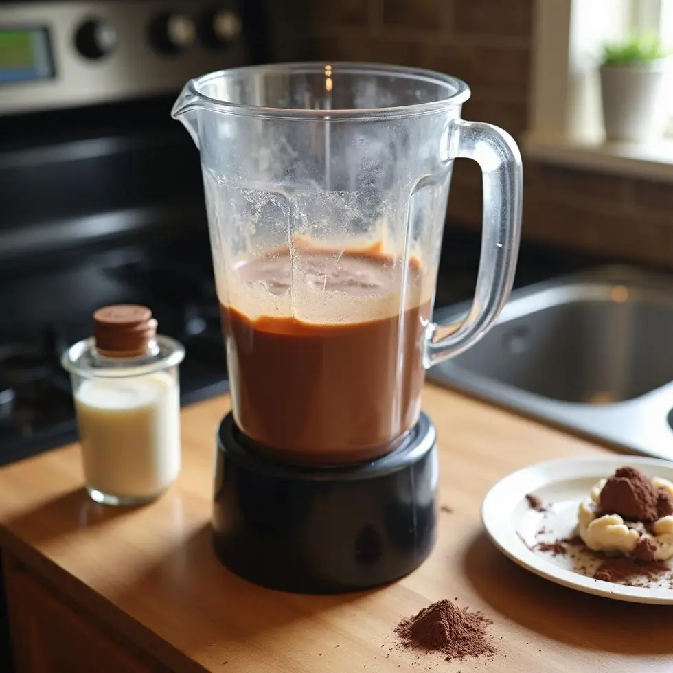 copycat recipe for wendy's frosty served on a casual kitchen table