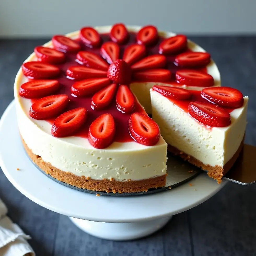 Single slice on a white plate showing the creamy layers and buttery crust